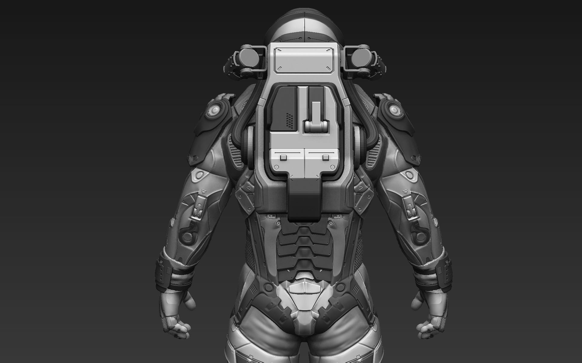 Sci-Fi Space Ingineer 3D model_13