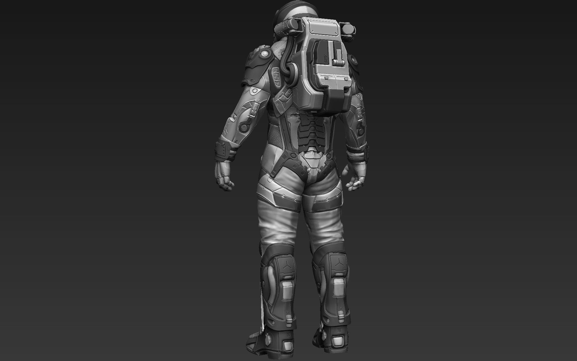 Sci-Fi Space Ingineer 3D model_14