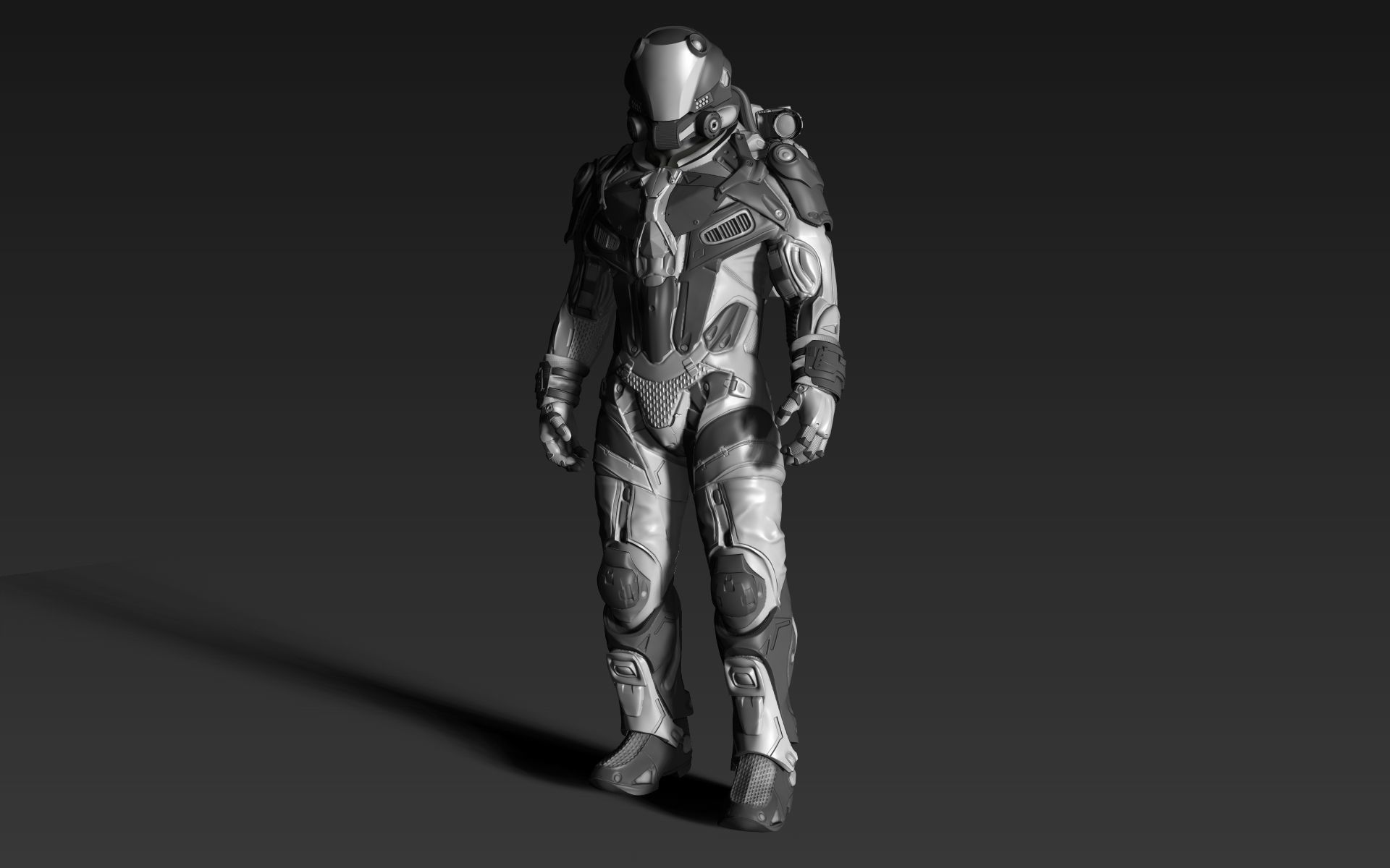 Sci-Fi Space Ingineer 3D model_7