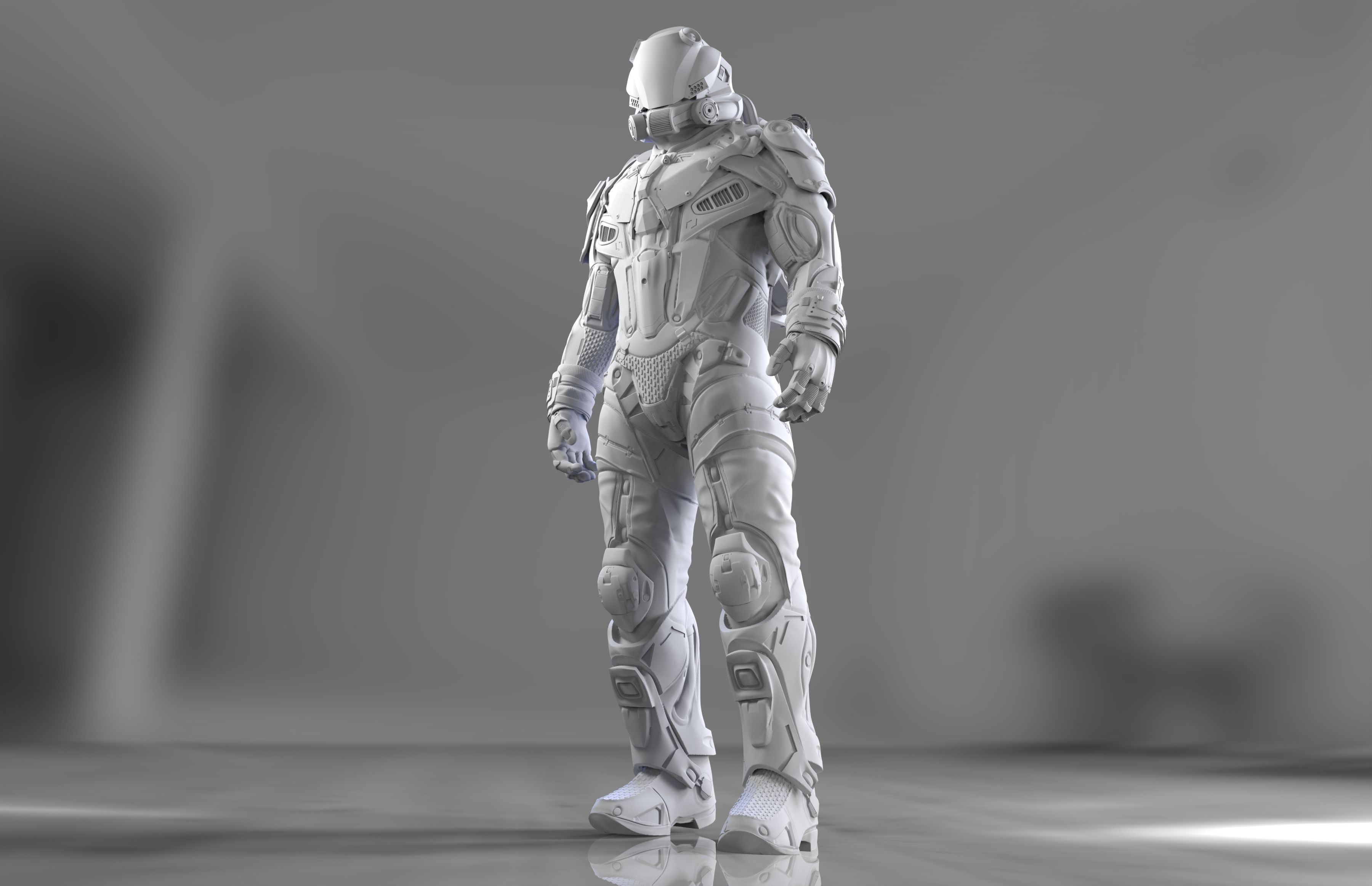 Sci-Fi Space Ingineer 3D model_1