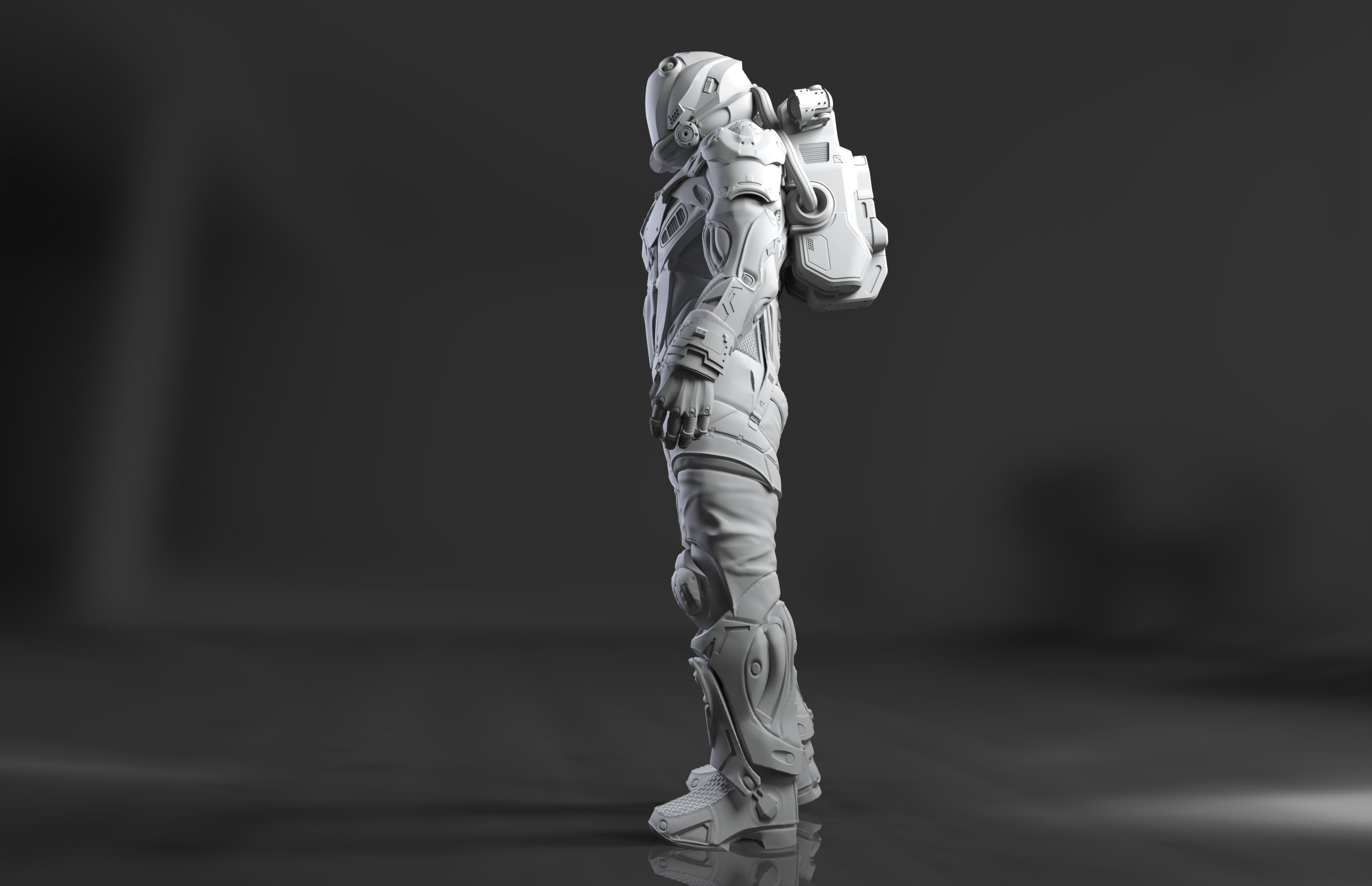 Sci-Fi Space Ingineer 3D model_3