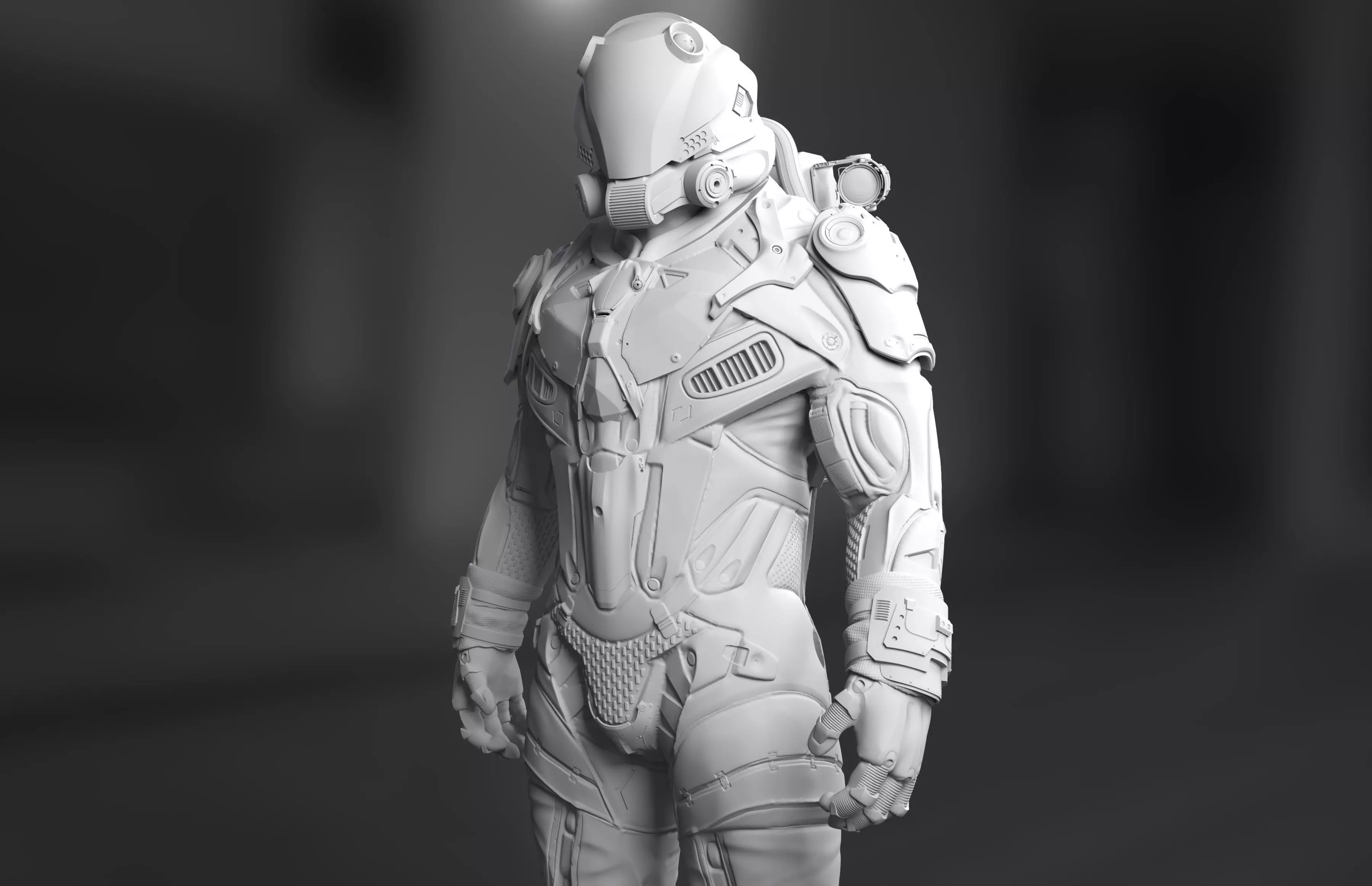Sci-Fi Space Ingineer 3D model_0