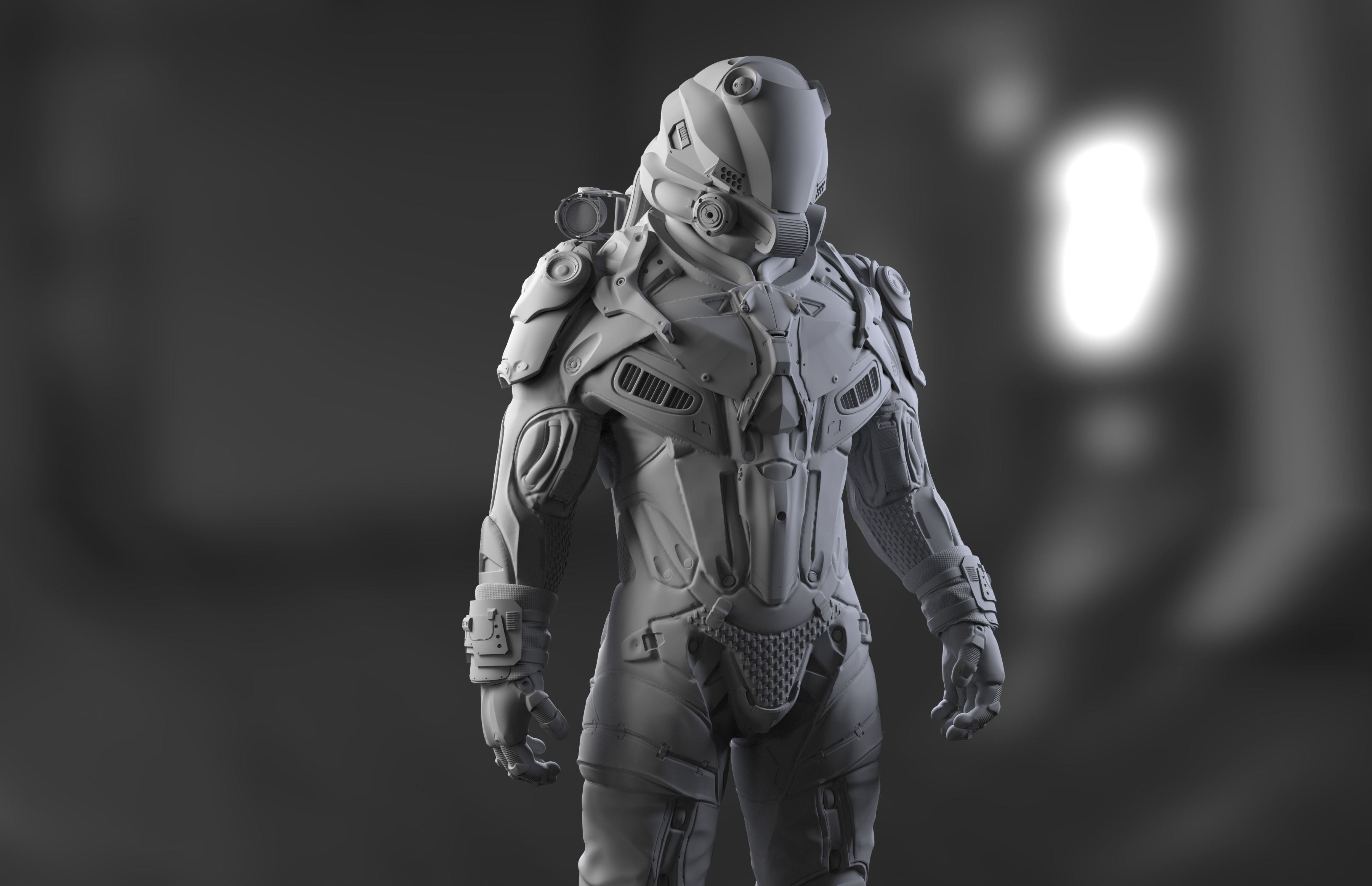 Sci-Fi Space Ingineer 3D model_4