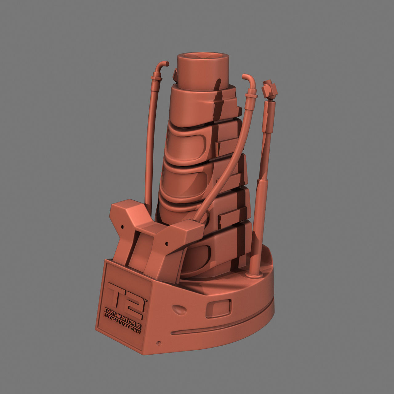 Terminator T-800 Skull Bust for 3d printing 3D print model_9