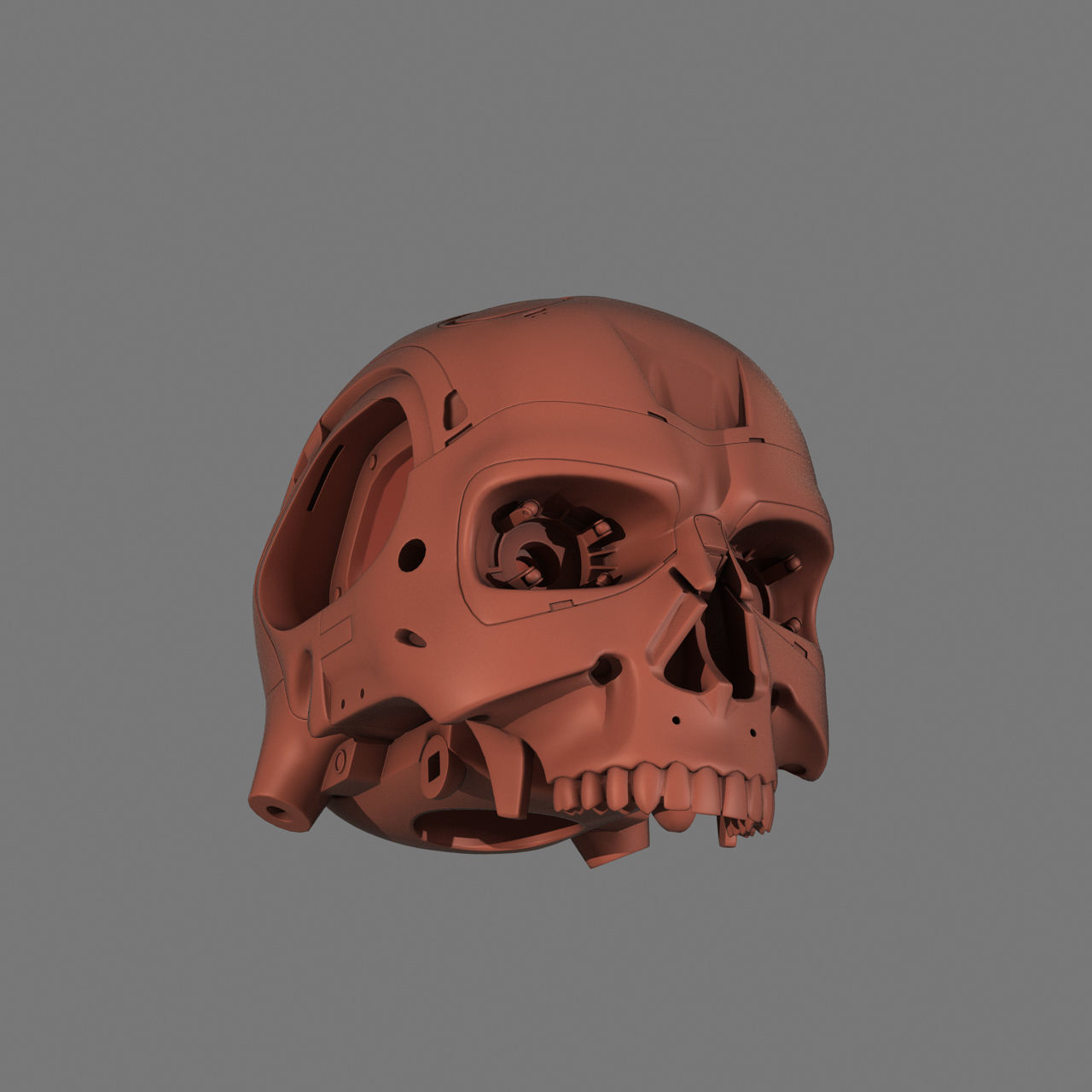 Terminator T-800 Skull Bust for 3d printing 3D print model_16