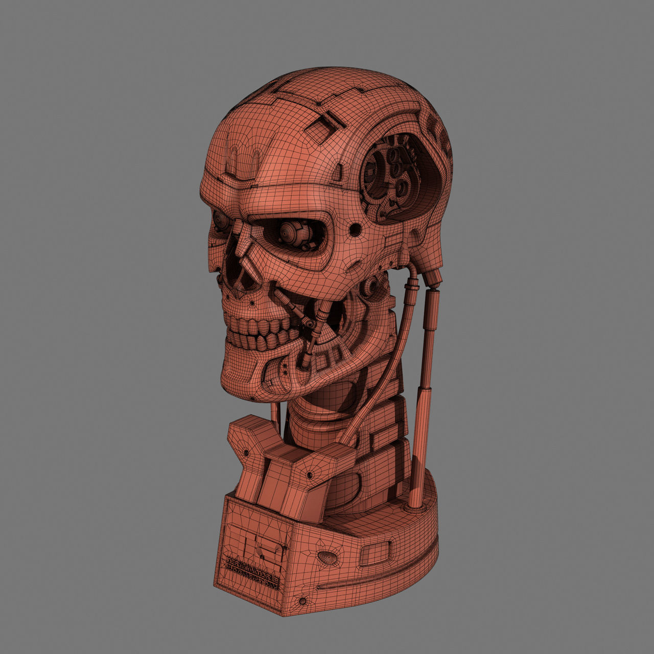 Terminator T-800 Skull Bust for 3d printing 3D print model_24
