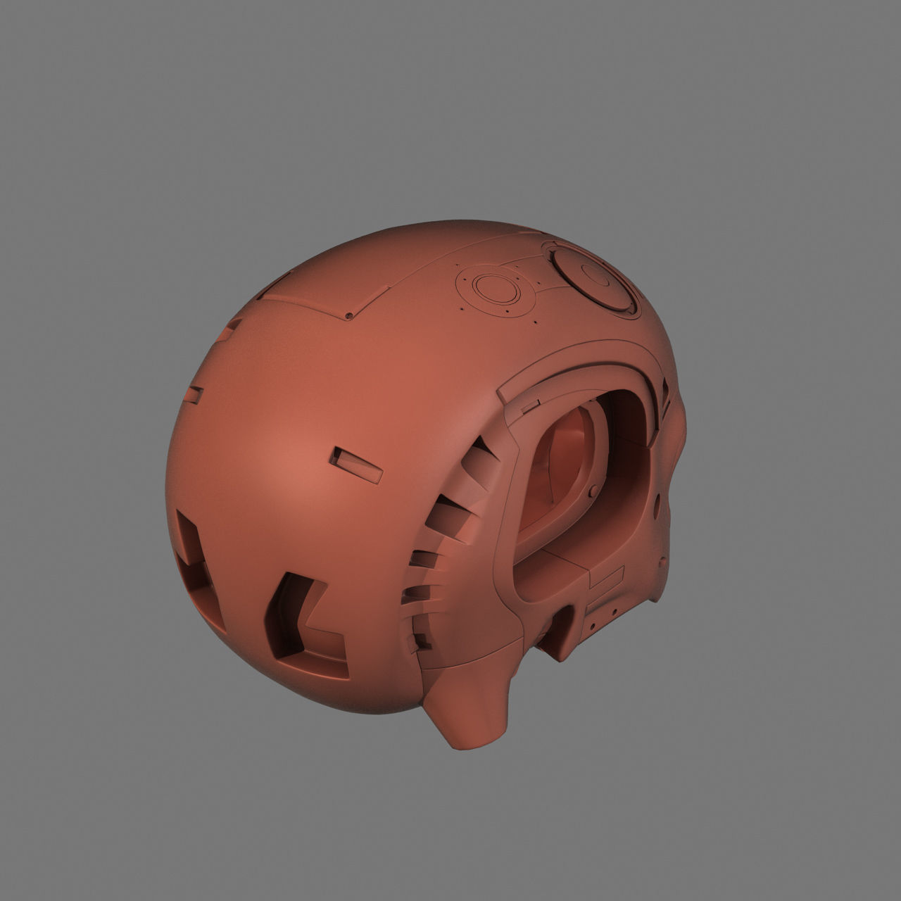 Terminator T-800 Skull Bust for 3d printing 3D print model_13