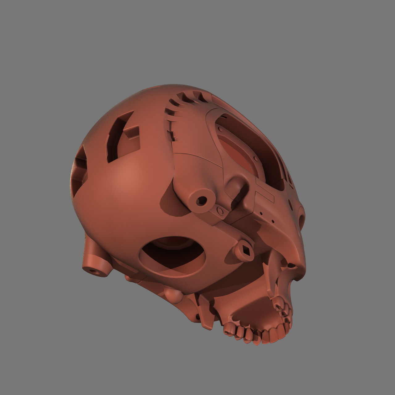 Terminator T-800 Skull Bust for 3d printing 3D print model_14