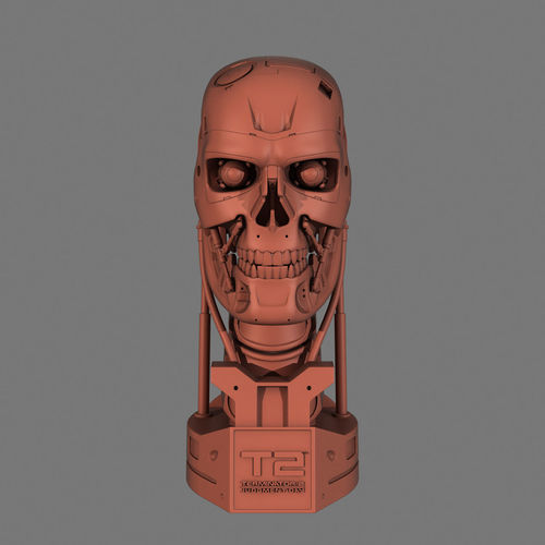 Terminator T-800 Skull Bust for 3d printing 3D print model