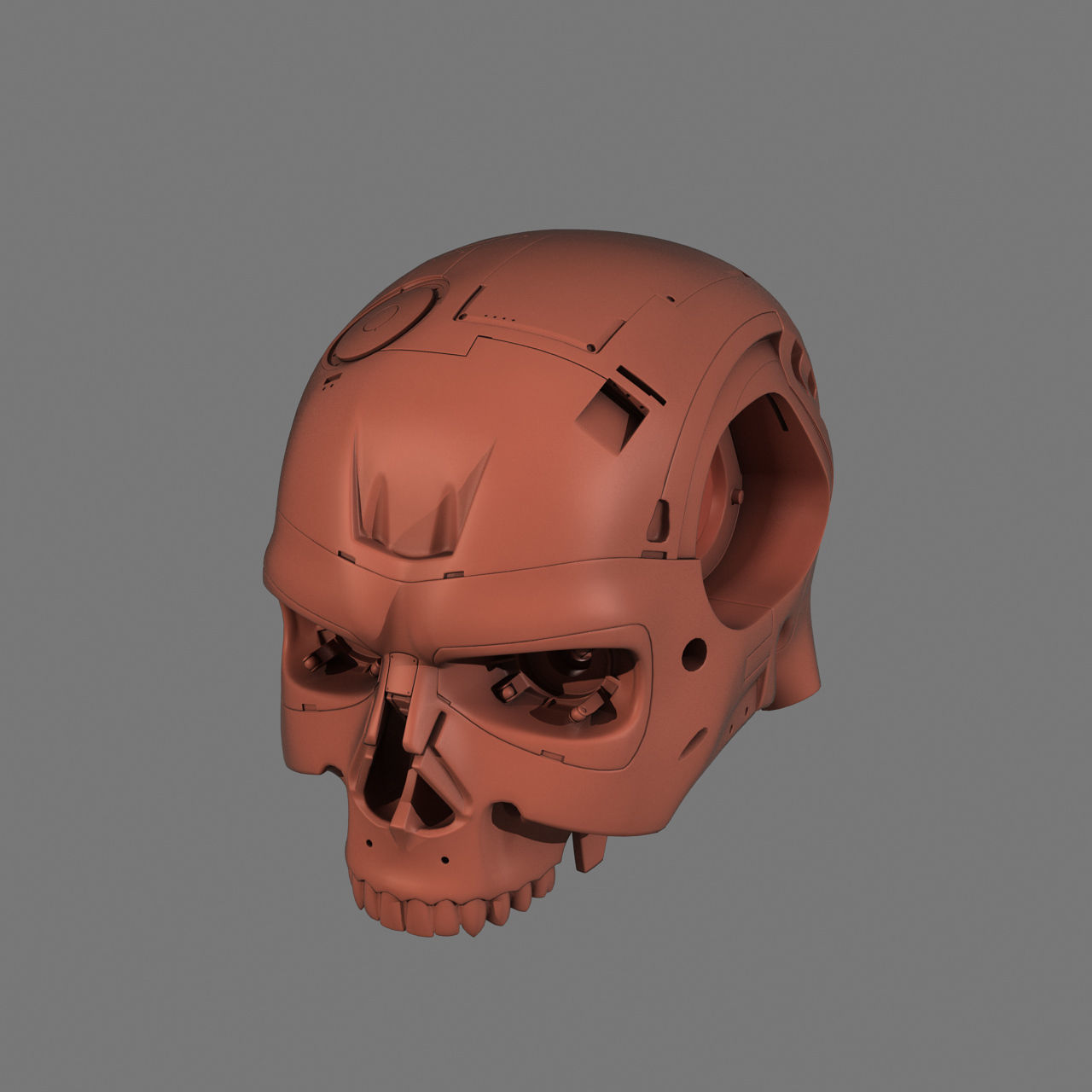 Terminator T-800 Skull Bust for 3d printing 3D print model_15