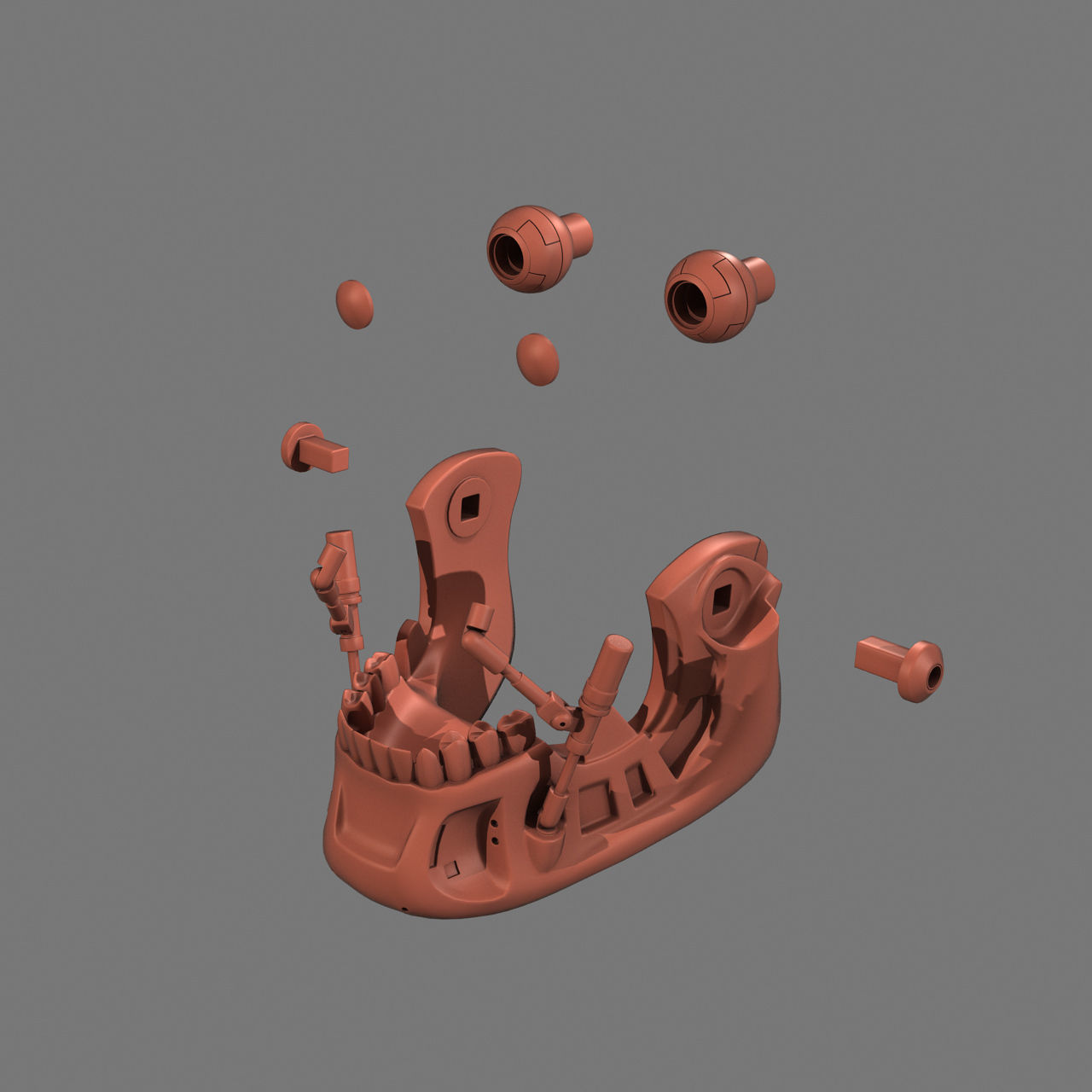 Terminator T-800 Skull Bust for 3d printing 3D print model_11