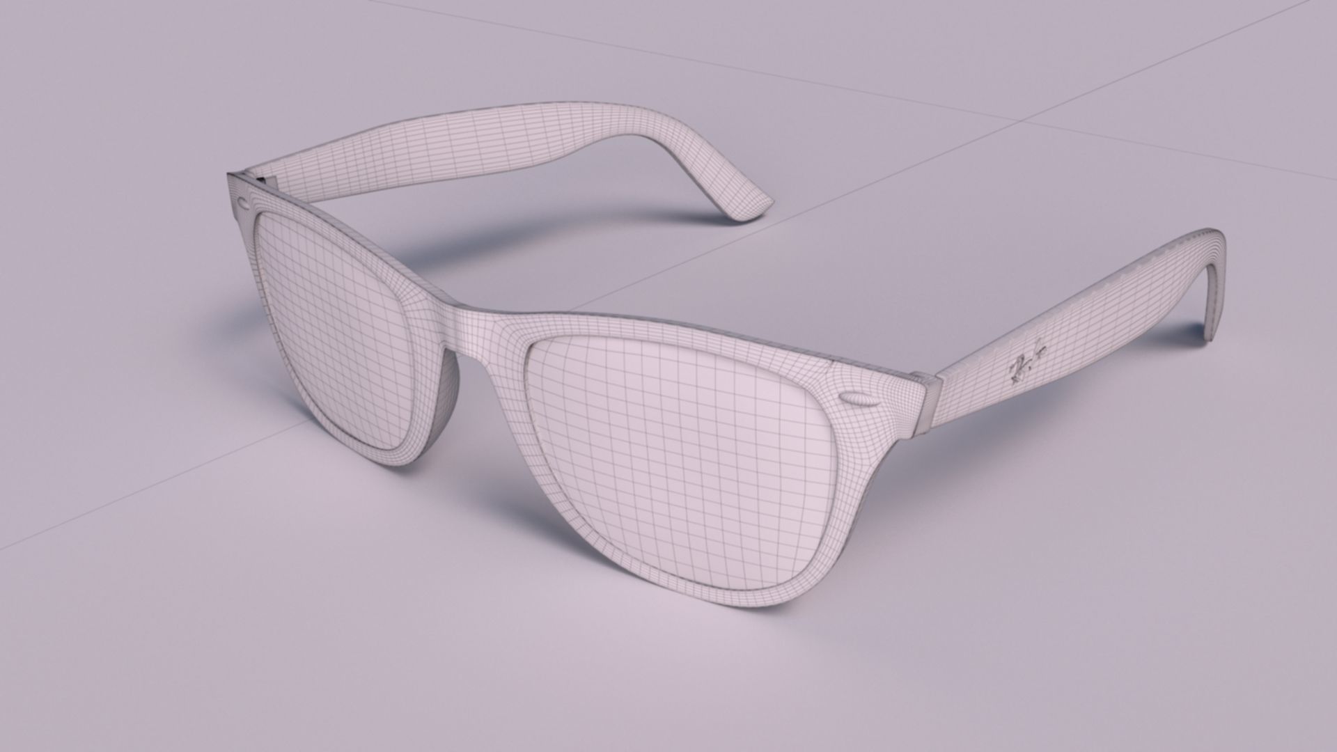 Ray ban wayfarer 3D model_6