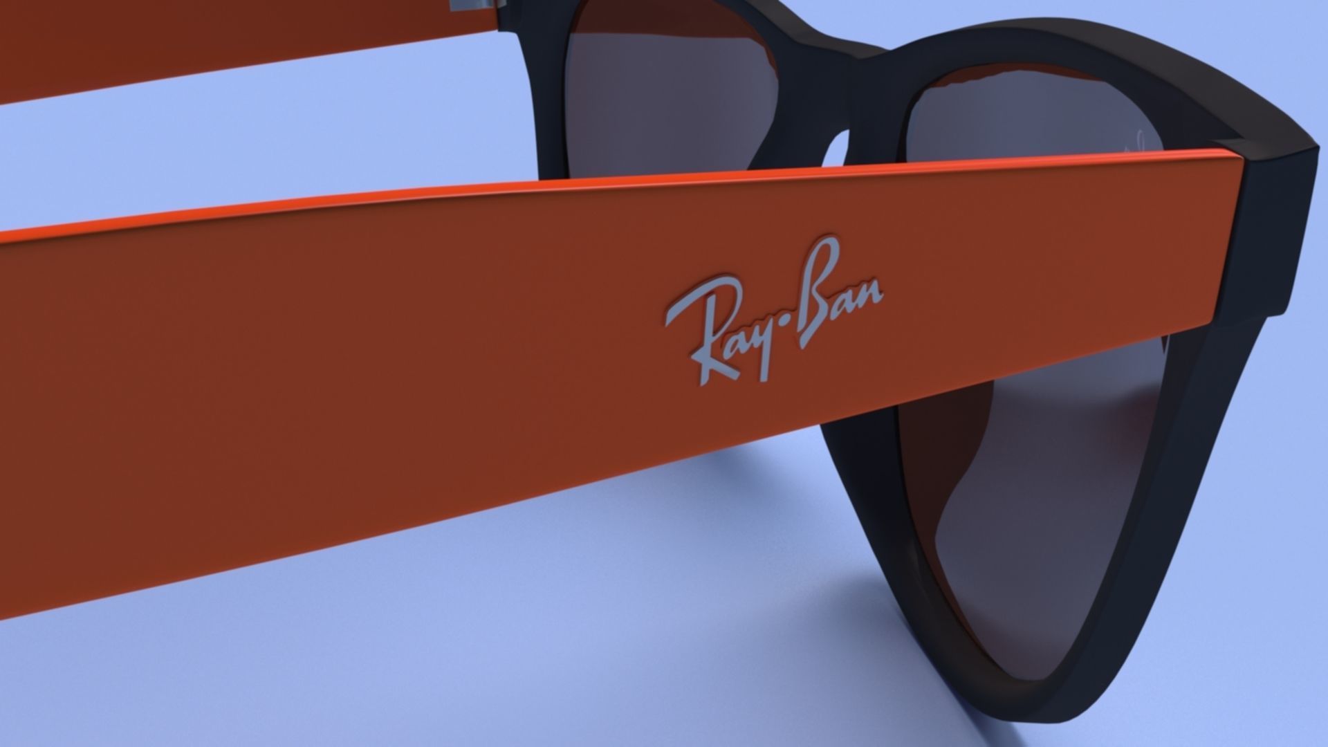 Ray ban wayfarer 3D model_3