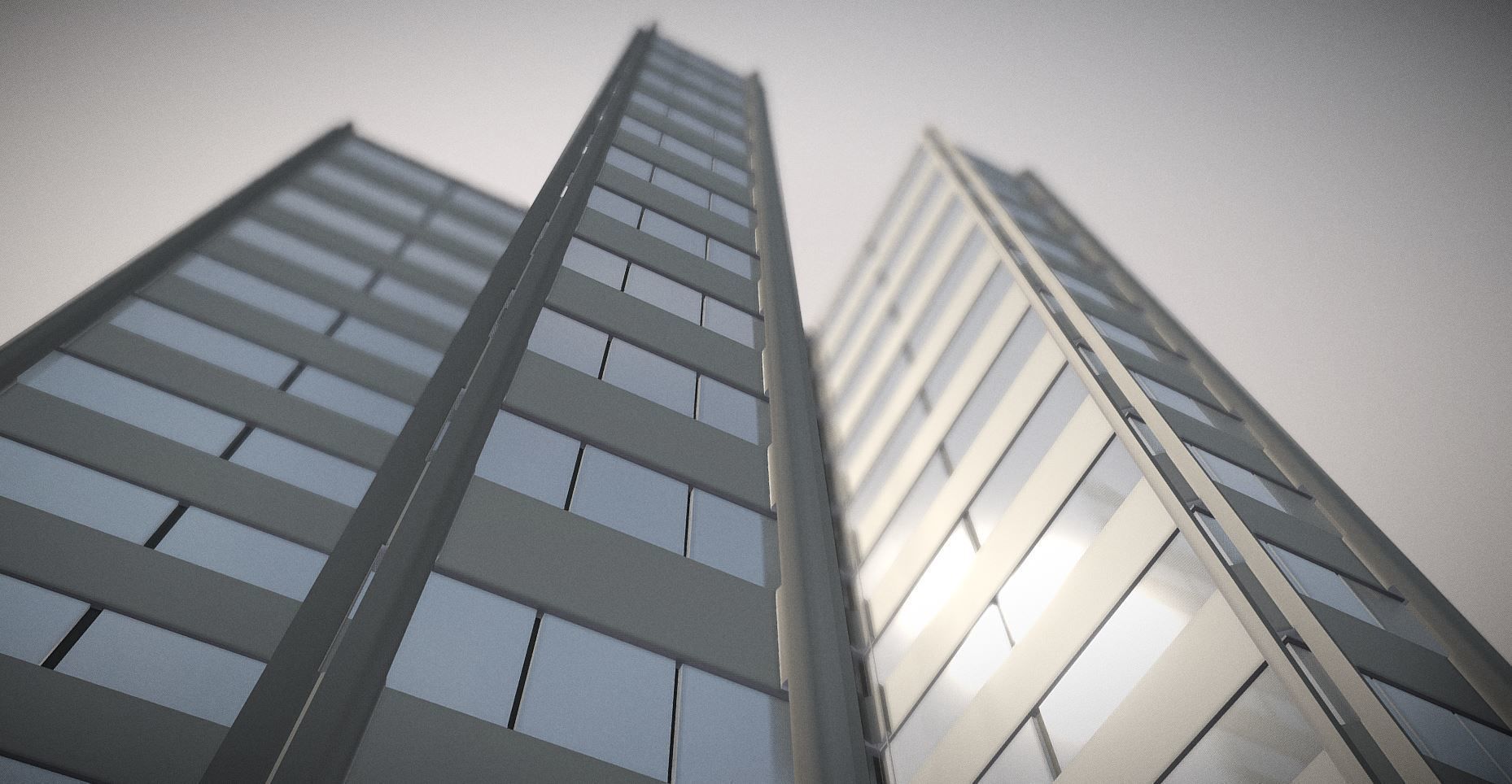 City Building Design F-1 Low-poly 3D model_7