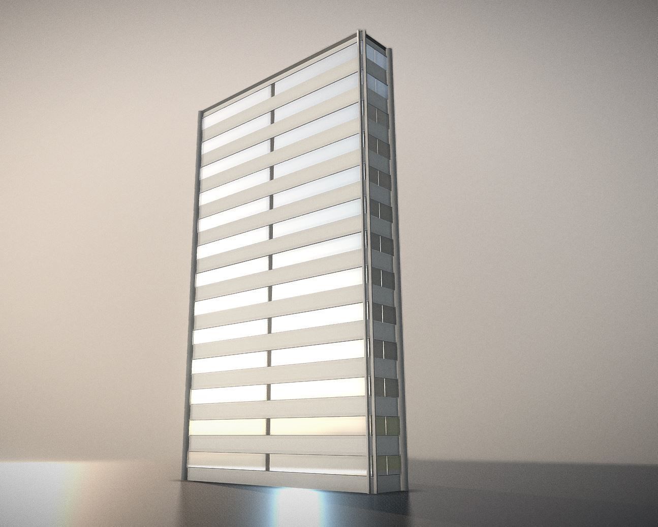 City Building Design F-1 Low-poly 3D model_10