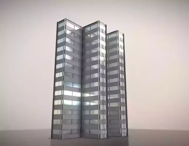 City Building Design F-1  Low-poly 3D model