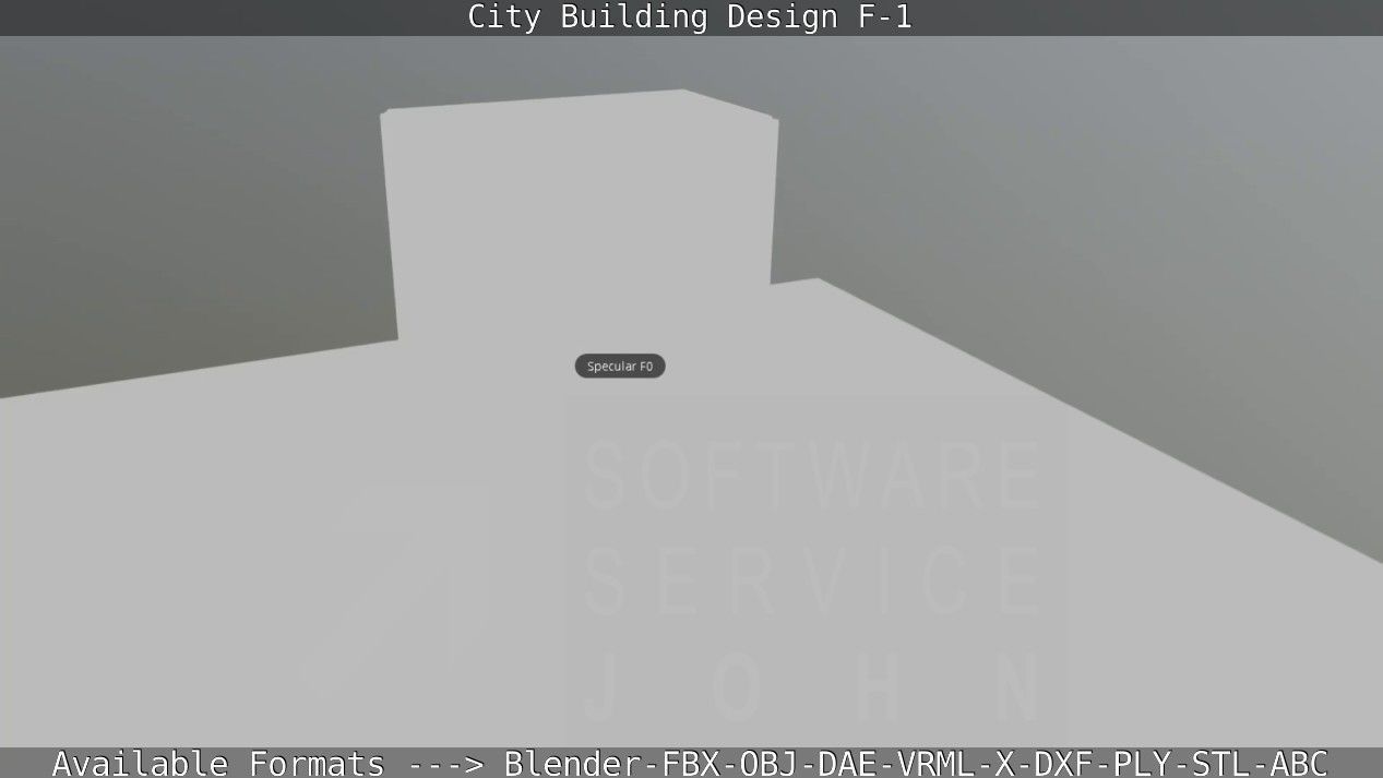 City Building Design F-1 Low-poly 3D model_82