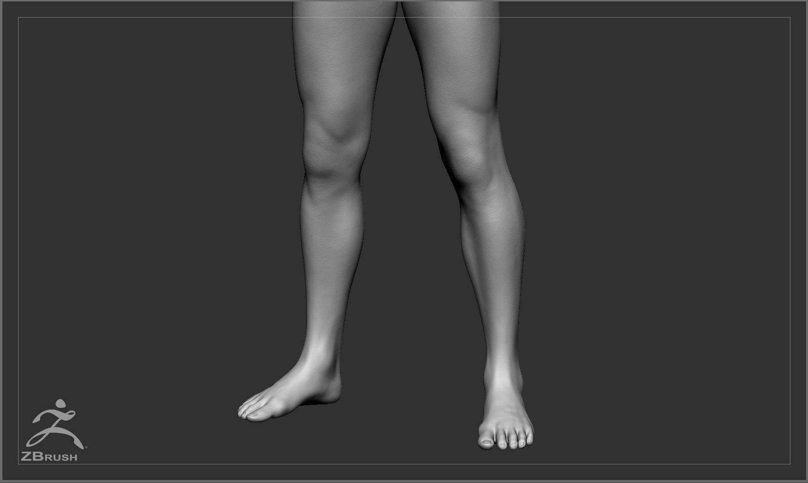 Average Black Male Body Basemesh 3D model_6