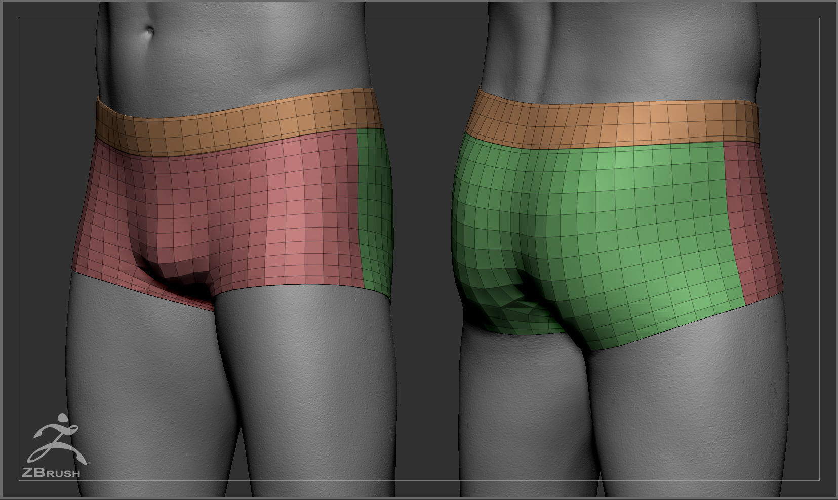 Average Black Male Body Basemesh 3D model_11