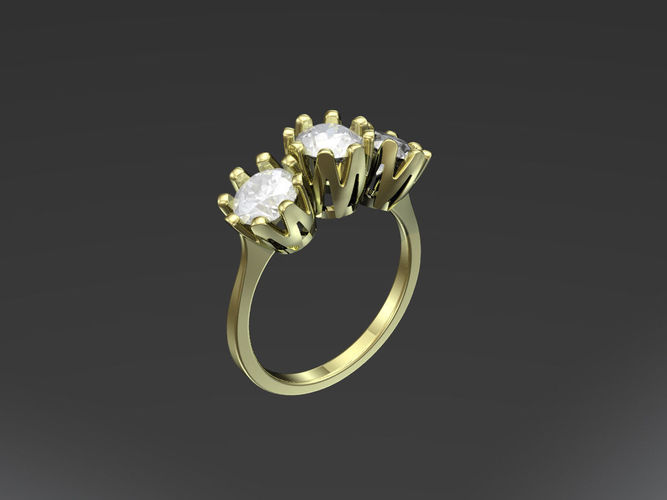 Engagement ring Free 3D print model