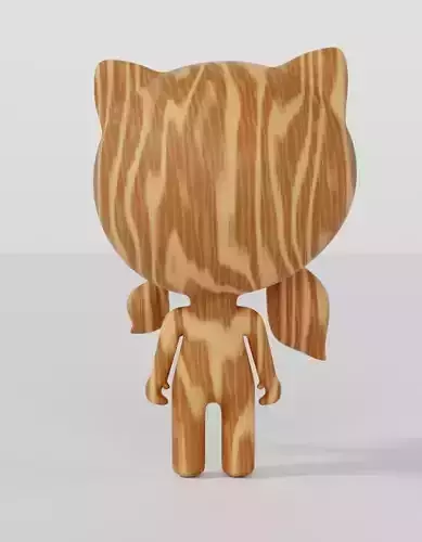 Wooden Kawaii figure
