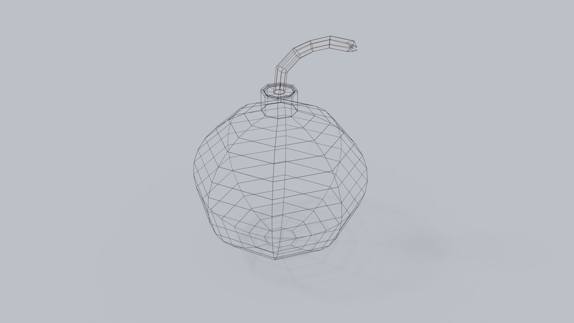 Round Bomb 3D model_6