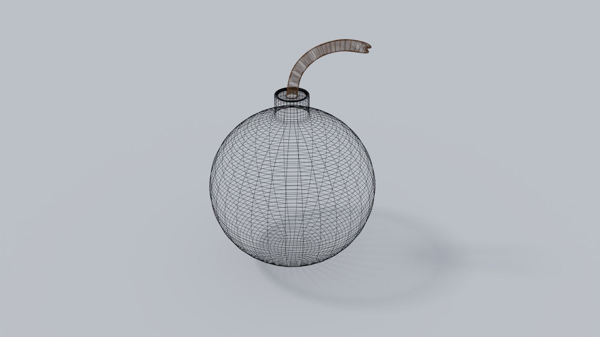 Round Bomb 3D model_5
