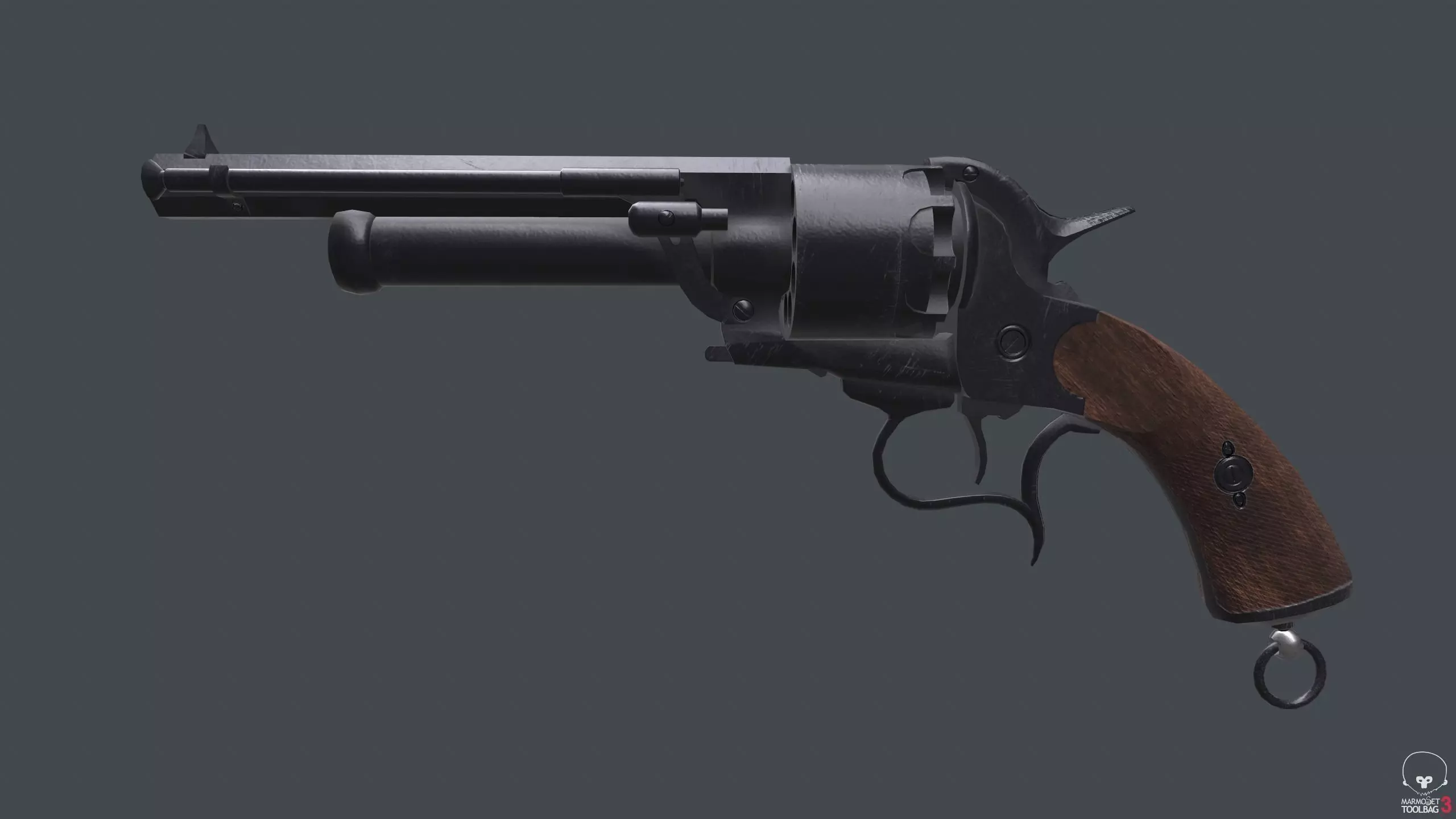 LeMat revolver Westworld Low-poly 3D model