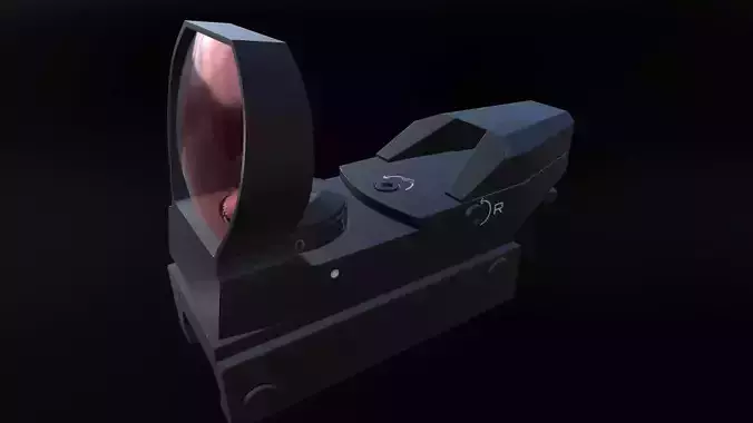 Reflex Sight scope Low-poly 3D model