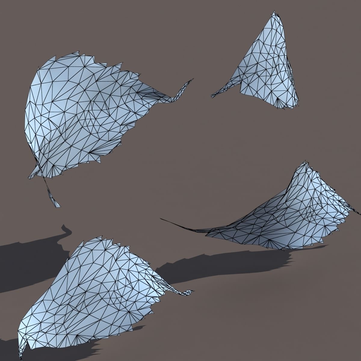 Autumn Fall Leafs PACK Low Poly 3d Model Low-poly 3D model_15