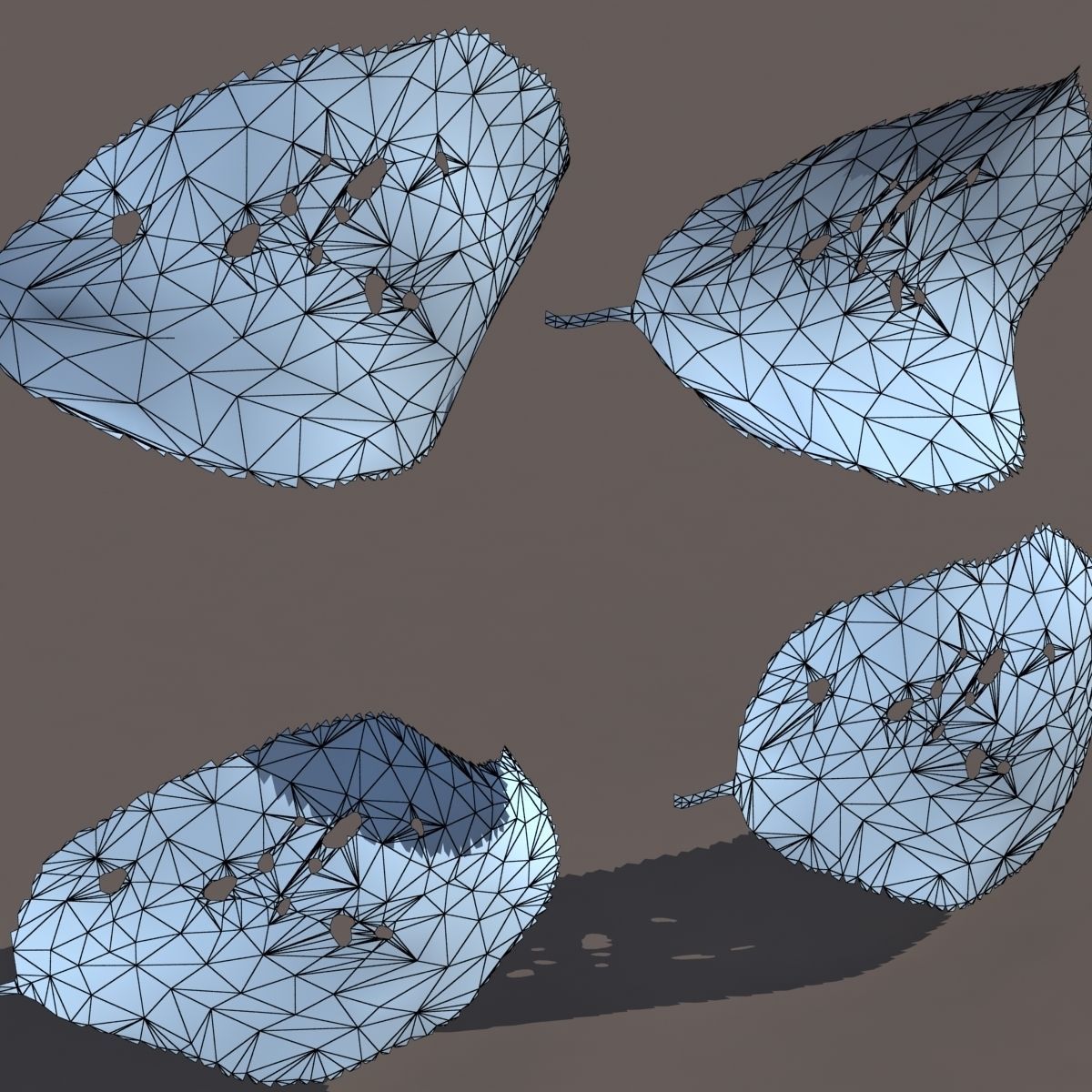 Autumn Fall Leafs PACK Low Poly 3d Model Low-poly 3D model_13