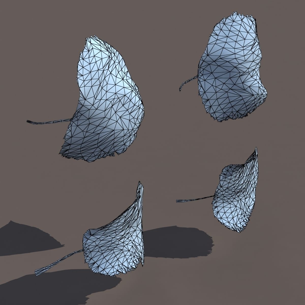 Autumn Fall Leafs PACK Low Poly 3d Model Low-poly 3D model_12