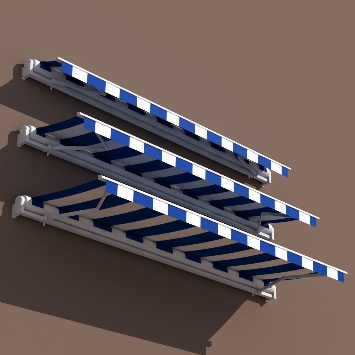 Awning 3 types 3D model_4