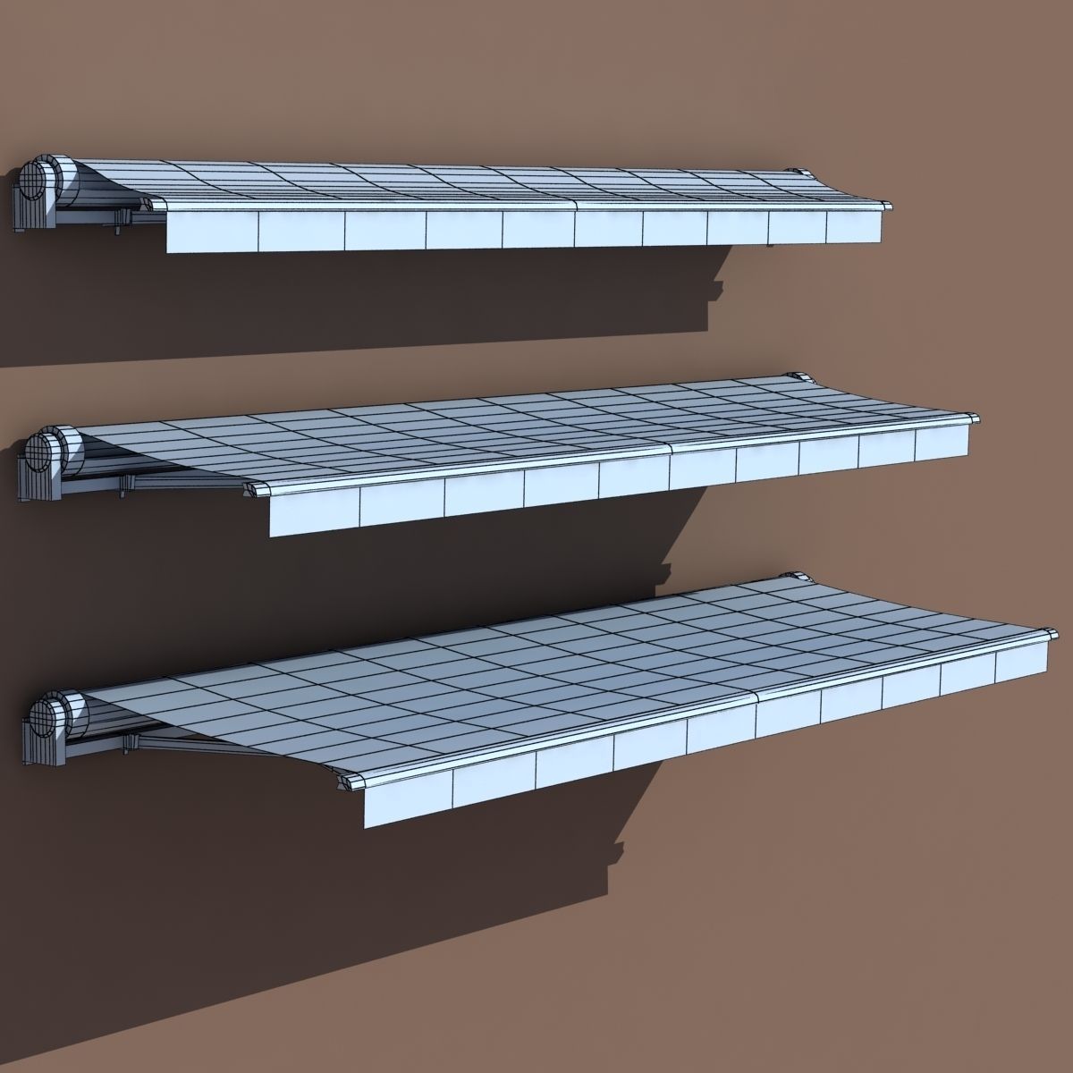 Awning 3 types 3D model_5