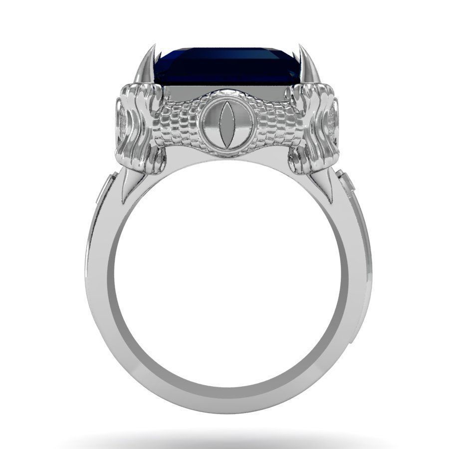 mens ring with a   dragon claws 3D print model_3