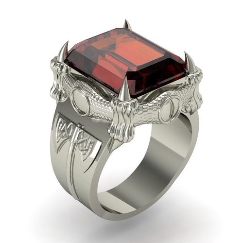 mens ring with a   dragon claws 3D print model