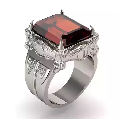 mens ring with a   dragon claws 3D print model