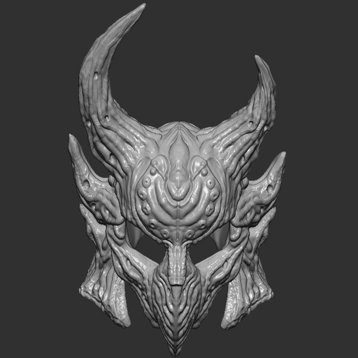Daedric Skyrim Helmet STL Costume  Cosplay 3D print model_5