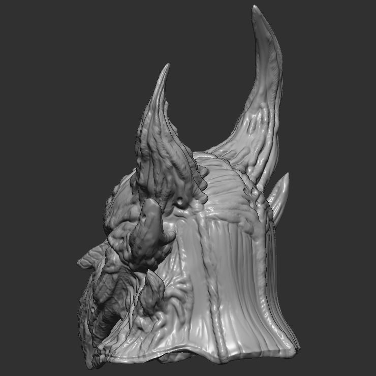 Daedric Skyrim Helmet STL Costume  Cosplay 3D print model_2