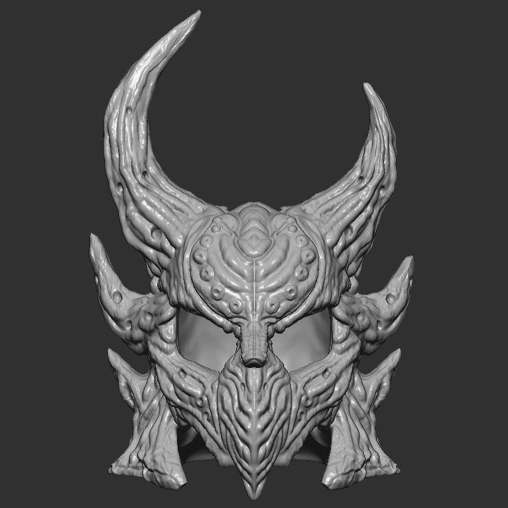 Daedric Skyrim Helmet STL Costume  Cosplay 3D print model_1