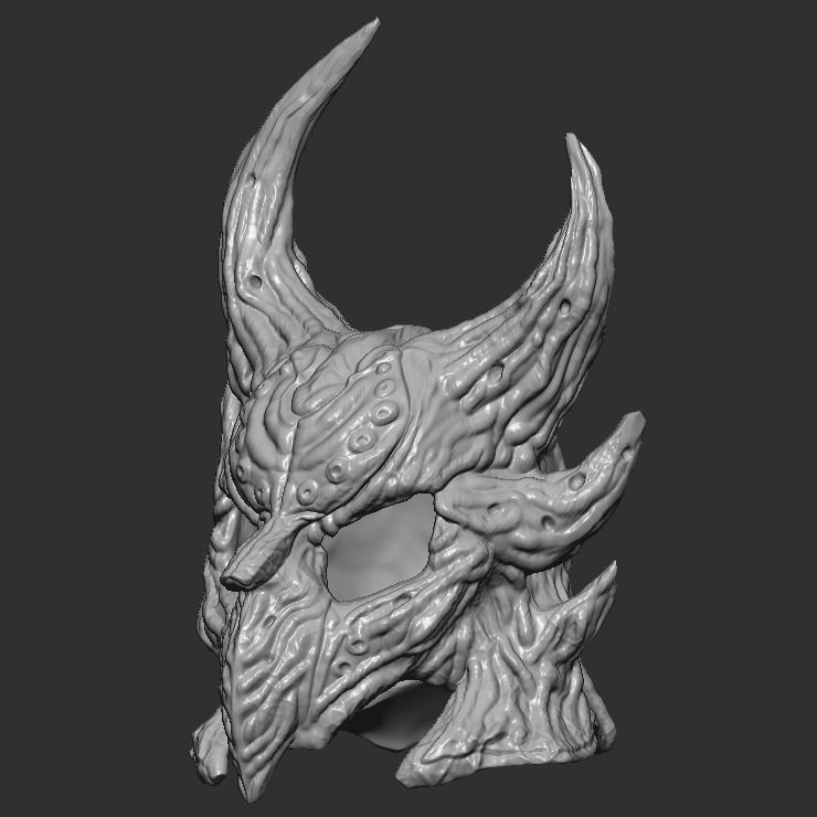 Daedric Skyrim Helmet STL Costume  Cosplay 3D print model_3