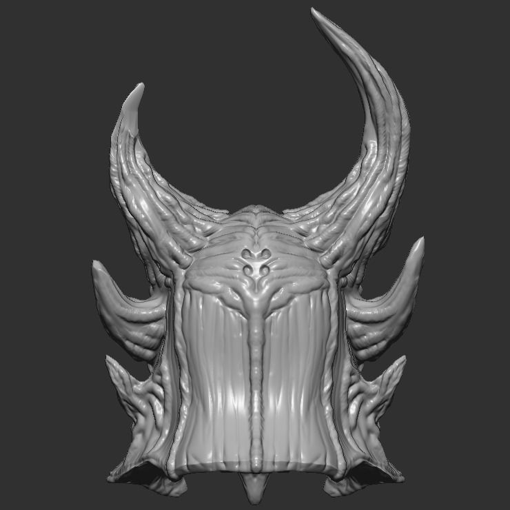 Daedric Skyrim Helmet STL Costume  Cosplay 3D print model_4