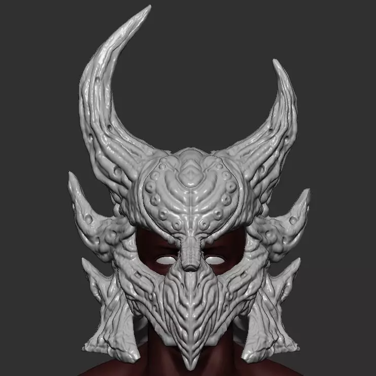 Daedric Skyrim Helmet STL Costume  Cosplay 3D print model_0