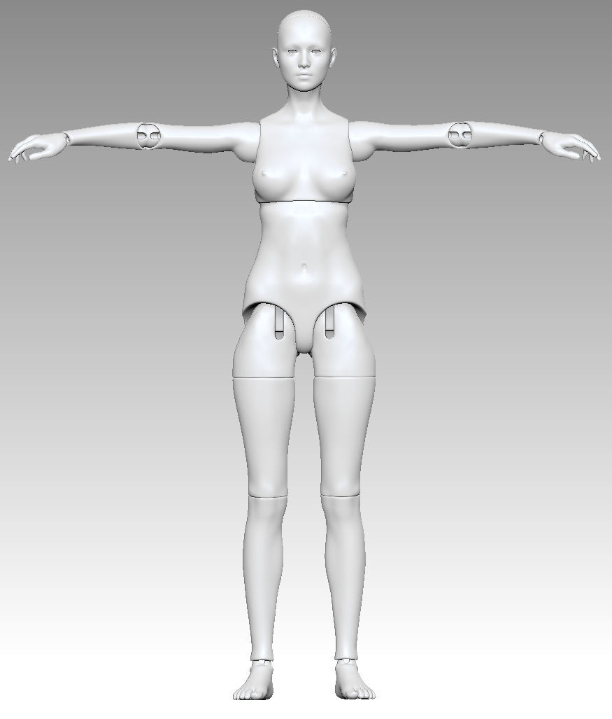 BJD girl -ball Jointed doll 3D print model 3D print model_2