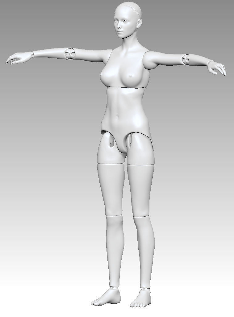 BJD girl -ball Jointed doll 3D print model 3D print model_1