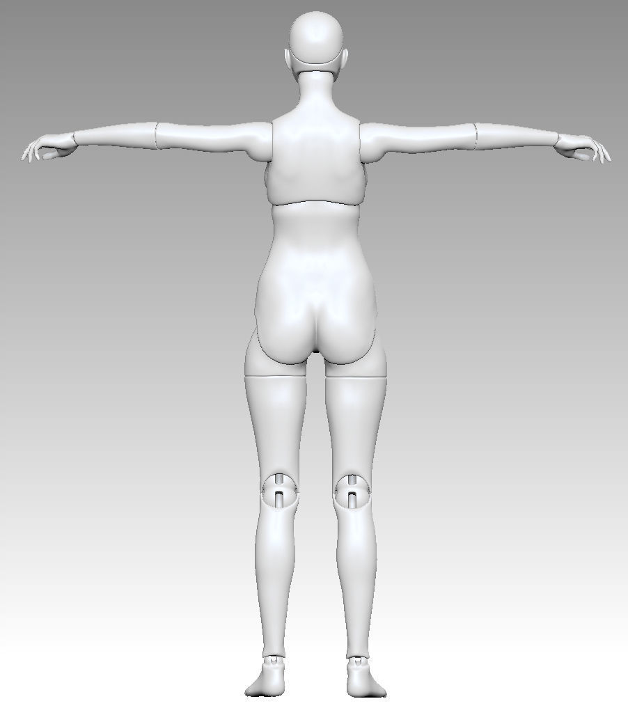 BJD girl -ball Jointed doll 3D print model 3D print model_3