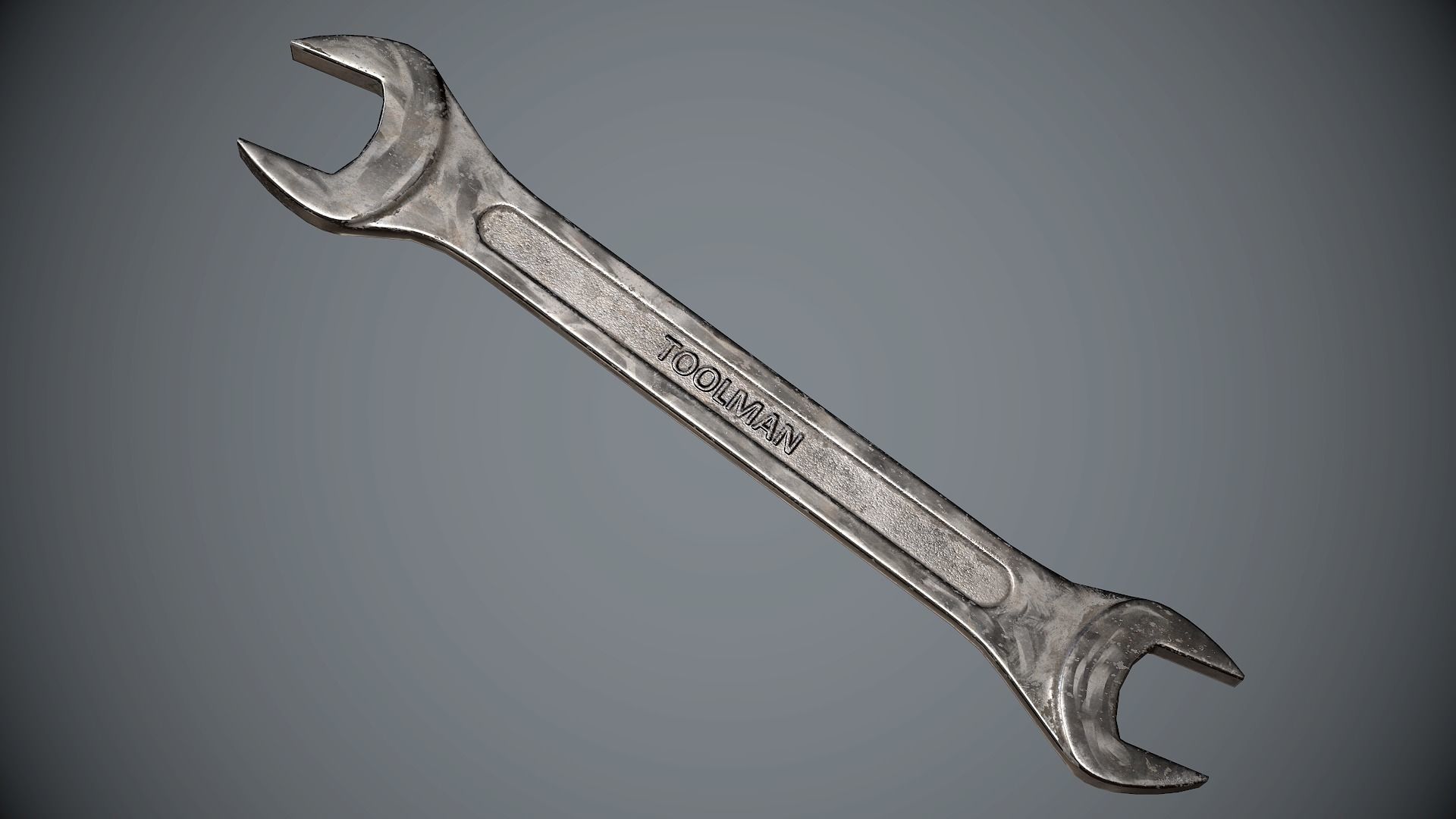Wrench Steel Low-poly 3D model_4