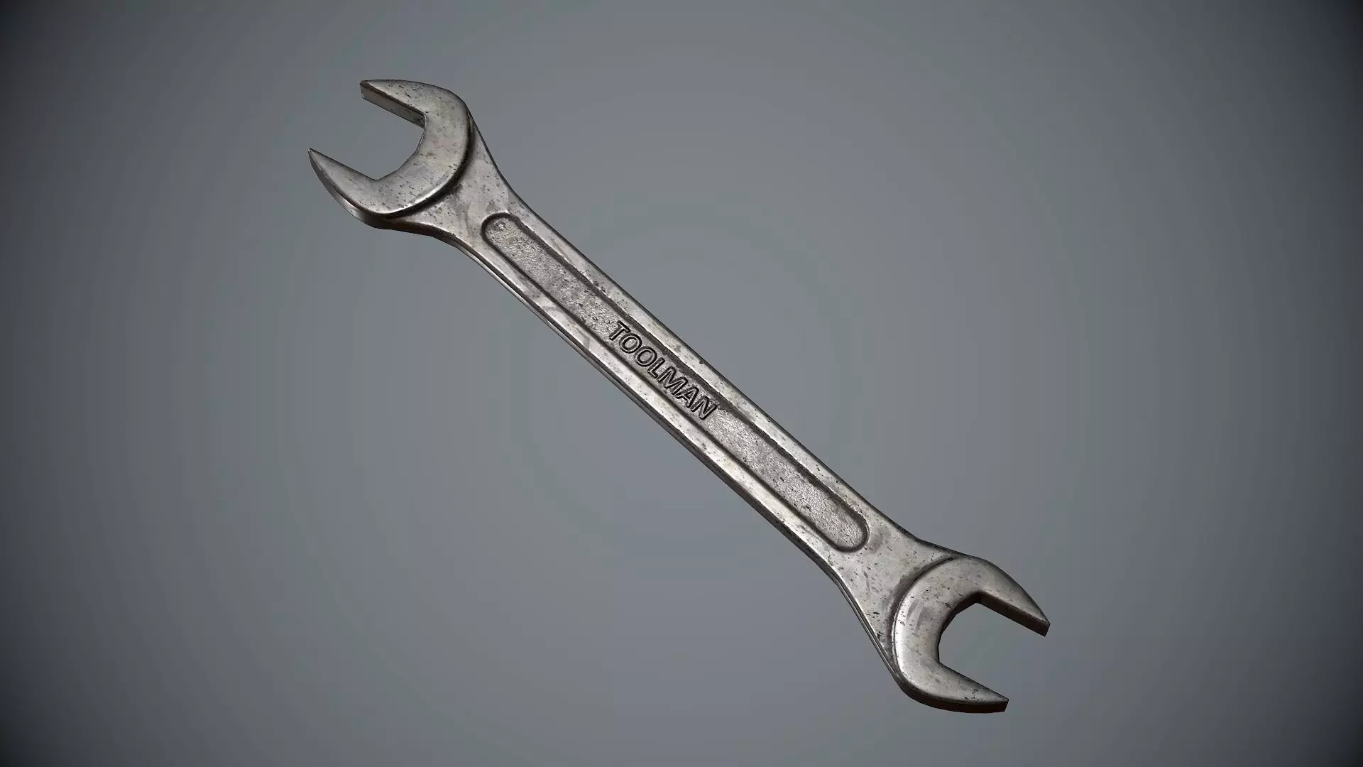 Wrench Steel Low-poly 3D model_0