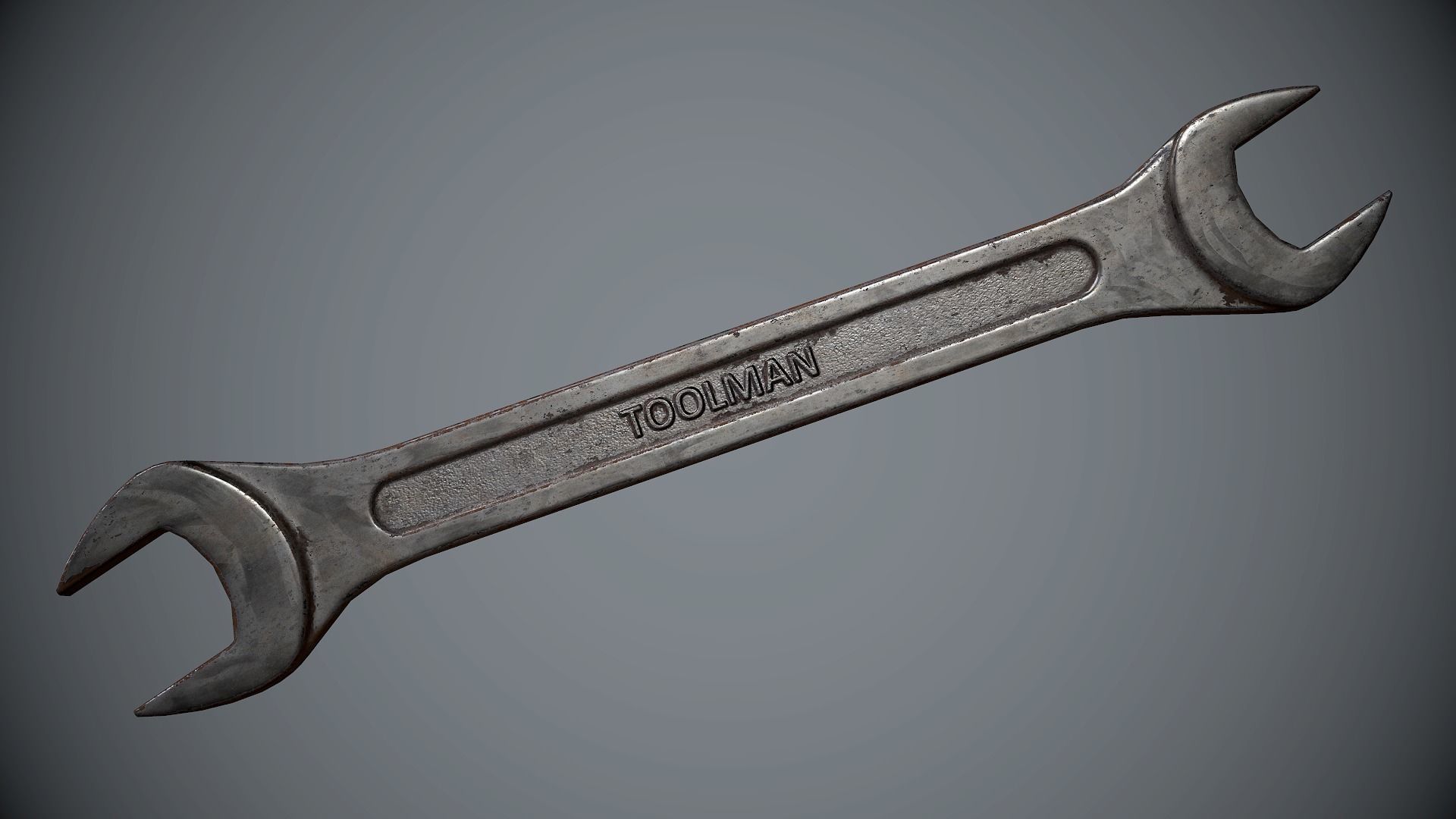 Wrench Steel Low-poly 3D model_8