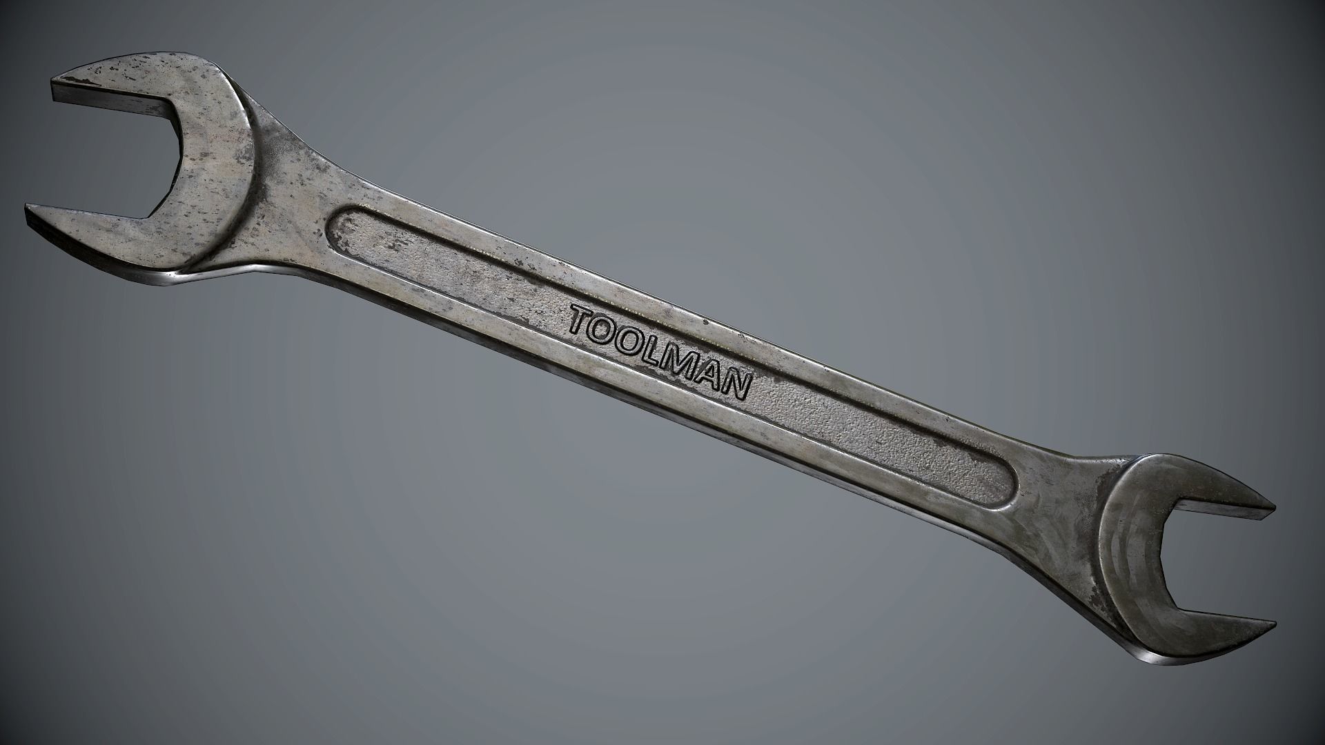 Wrench Steel Low-poly 3D model_2